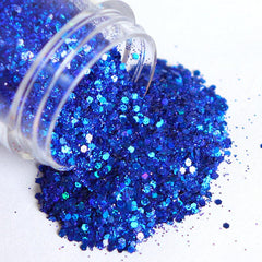 Holographic Nail Glitter Powder 0.2mm 1mm Hexagon Sequins Silver Nail Art