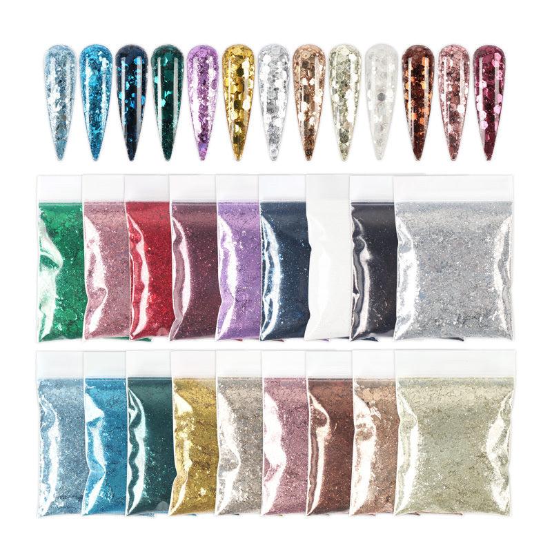 10g Holographic Nail Glitter Flakes for DIY Manicure Art