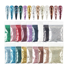 10g Holographic Nail Glitter Flakes for DIY Manicure Art