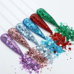 10g Holographic Nail Glitter Flakes for DIY Manicure Art