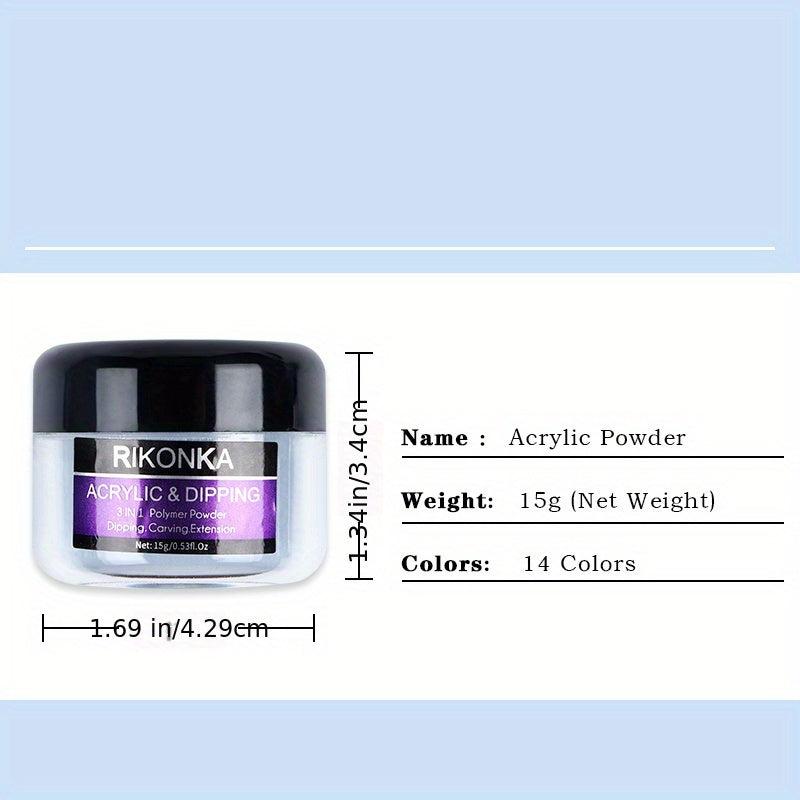 15g Crystal Powder for Acrylic Nail Extension - Professional Carving