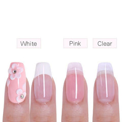 15G Acrylic Powder Clear Pink Nude French Manicure Nail Extension
