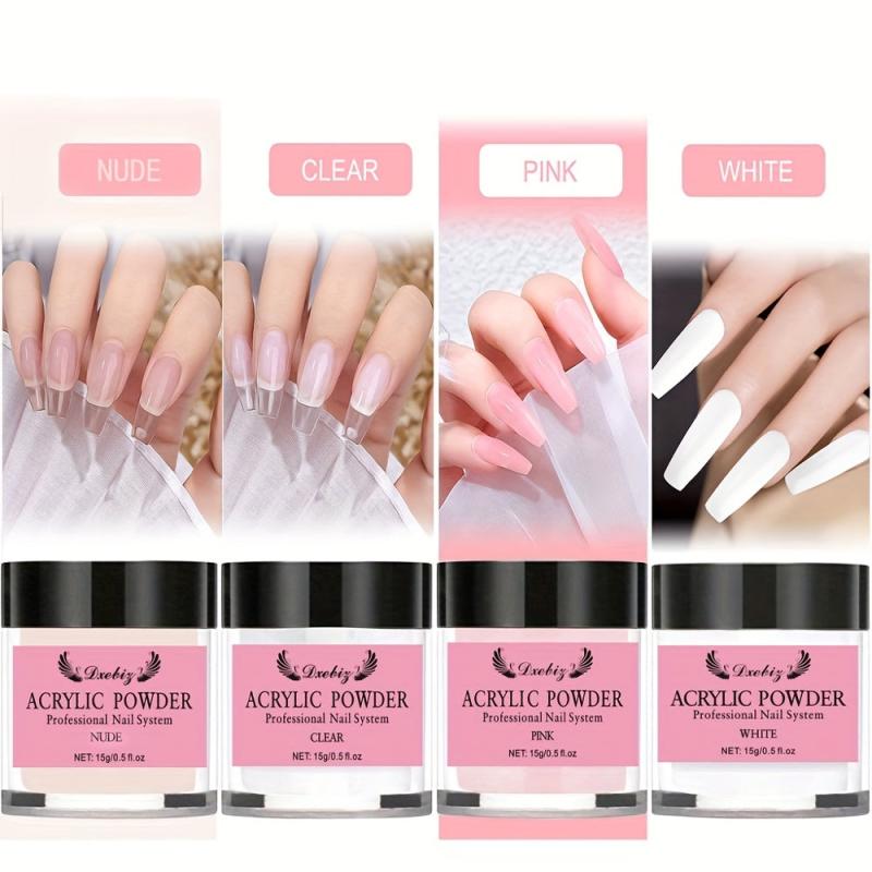 15G Acrylic Powder Clear Pink Nude French Manicure Nail Extension