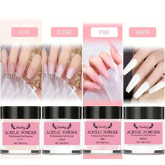 15G Acrylic Powder Clear Pink Nude French Manicure Nail Extension