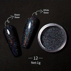 12 Colors Sparkling Diamond Nail Powder Holographic Pigment for Nail Art