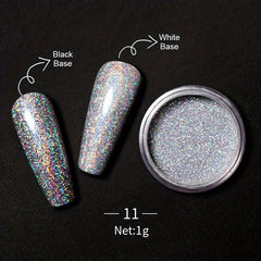 12 Colors Sparkling Diamond Nail Powder Holographic Pigment for Nail Art