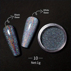 12 Colors Sparkling Diamond Nail Powder Holographic Pigment for Nail Art