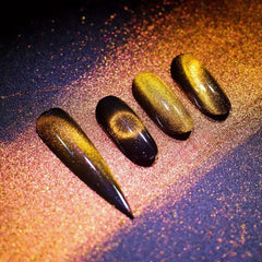 Cat Eye Nail Polish with Pigment Powder for DIY Nails