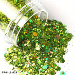 10ml Holographic Chunky Glitter Mix Hexagon Shape Sparkly 3D Holo Sequins