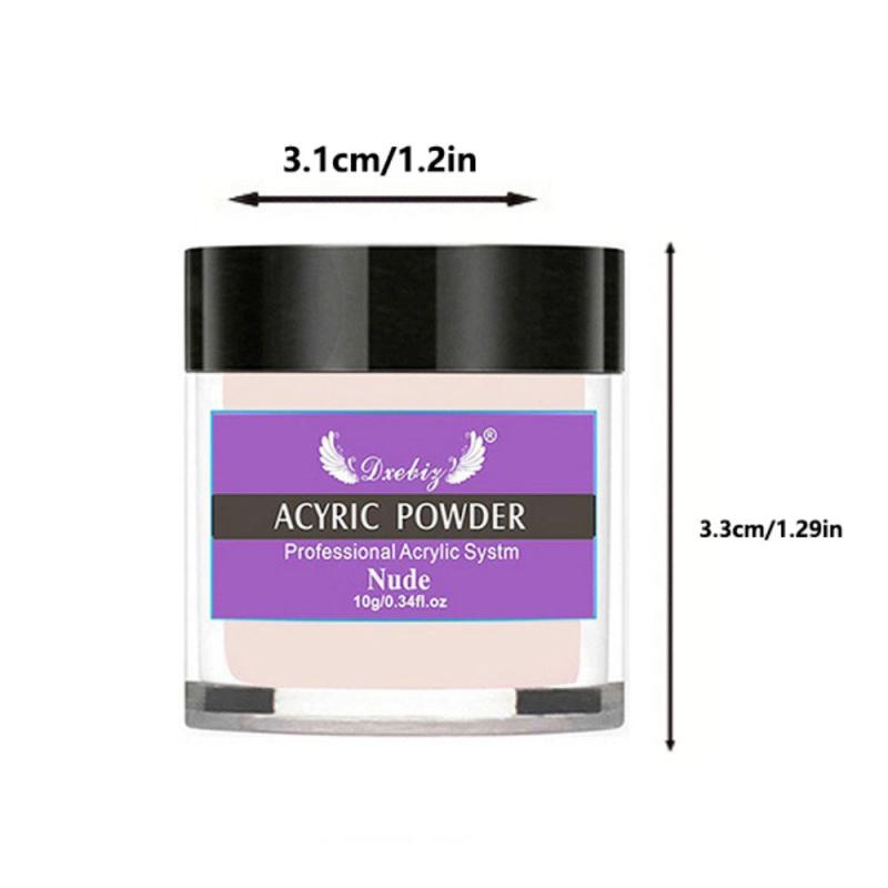 10G Acrylic Nail Powder Clear Pink Nude Pro Carving Crystal Polymer