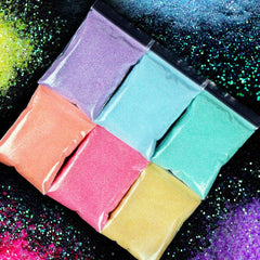 6 Colors Glitter Nail Powder 50g DIY Nail Art & Festivals Candy Coat Effect