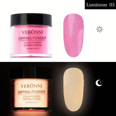 Glow In The Dark Dip Powder 12 Colors Neon Nail Art Powder