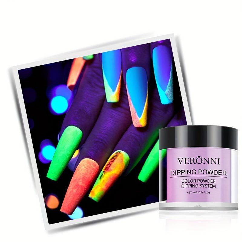 Glow In The Dark Dip Powder 12 Colors Neon Nail Art Powder