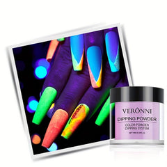 Glow In The Dark Dip Powder 12 Colors Neon Nail Art Powder