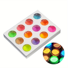 Glow In Dark Acrylic Powder 12 Colors Kit Nail Extension Luminous Acrylic Nail