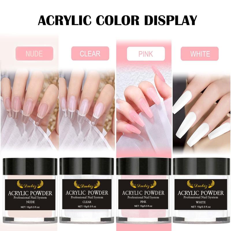 15G Acrylic Nail Powder Professional French Manicure Clear Pink Nude