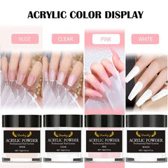 15G Acrylic Nail Powder Professional French Manicure Clear Pink Nude