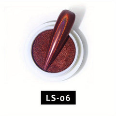 Holographic Mirror Powder Nail Decorations DIY Magic Rainbow Powder