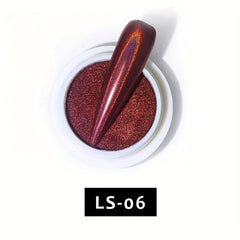 Holographic Mirror Powder Nail Decorations DIY Magic Rainbow Powder