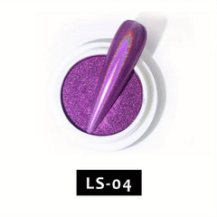 Holographic Mirror Powder Nail Decorations DIY Magic Rainbow Powder