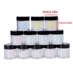 Iridescent Pink Hexagon Nail Glitters Flakes For Nails & Crafts