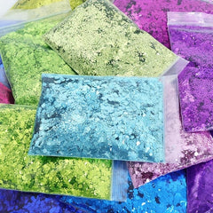 50g Holographic Nail Glitter Powder Hexagon Flakes Sequins DIY Manicure
