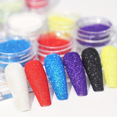 6-Color Glitter Sweater Powder Nail Kit Set