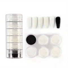 6-Color Glitter Sweater Powder Nail Kit Set