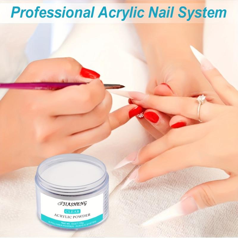Acrylic Powder 2oz Crystal Polymer Nail System Extension