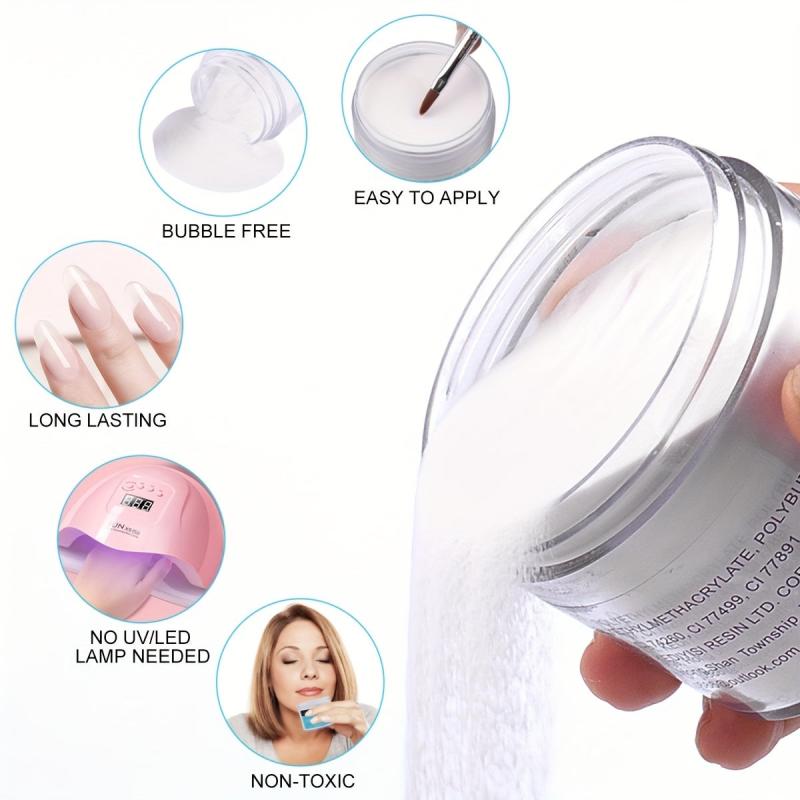 Acrylic Powder 2oz Crystal Polymer Nail System Extension