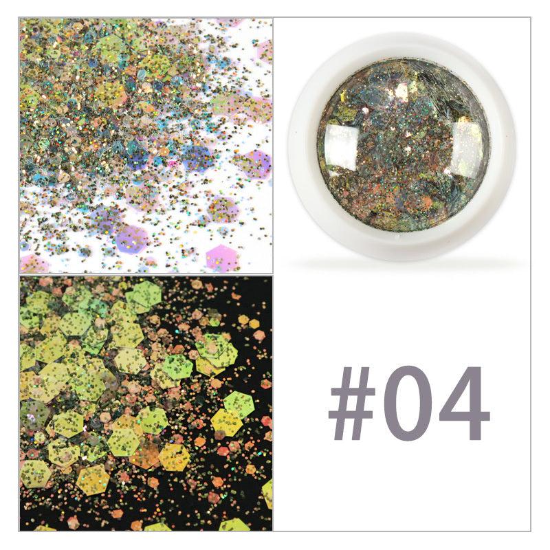 Holographic Nail Glitter Powder Hexagon Sequins DIY Manicure