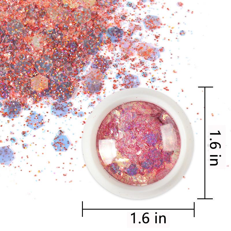 Holographic Nail Glitter Powder Hexagon Sequins DIY Manicure