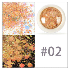 Holographic Nail Glitter Powder Hexagon Sequins DIY Manicure