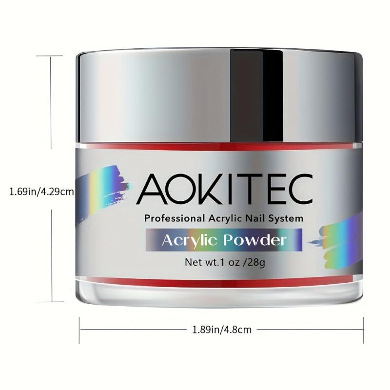 Aokitec Nude Red Acrylic Powder For Nails Professional Acrylic Nail Powder