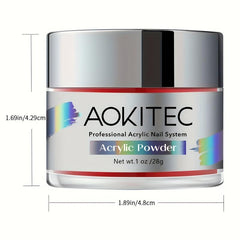 Aokitec Nude Red Acrylic Powder For Nails Professional Acrylic Nail Powder