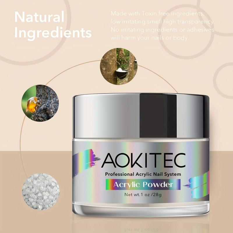 Aokitec Nude Red Acrylic Powder For Nails Professional Acrylic Nail Powder