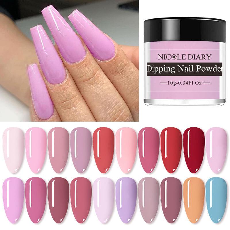 10g Matte & Glitter Nail Dip Powder Pigment Dust DIY Nail Art Decoration