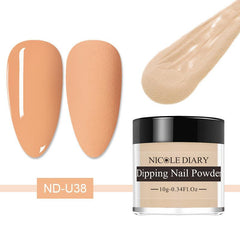 10g Matte & Glitter Nail Dip Powder Pigment Dust DIY Nail Art Decoration