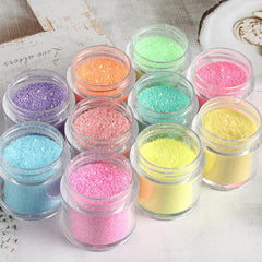 10PC Nail Glitter Powder Set for DIY Manicures & Festive Looks