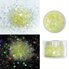 Purple Holographic Nail Sequins Chunky Glitter Hexagon Flakes
