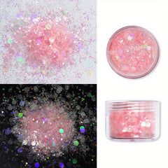 Purple Holographic Nail Sequins Chunky Glitter Hexagon Flakes