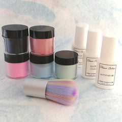 Fluorescent Green & Pink Dip Powder Set