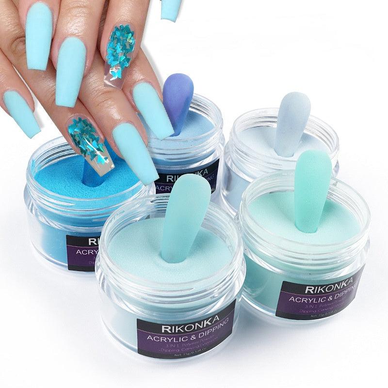 Acrylic Powder Nail Art 3D Flower Pattern Engraving Pigment