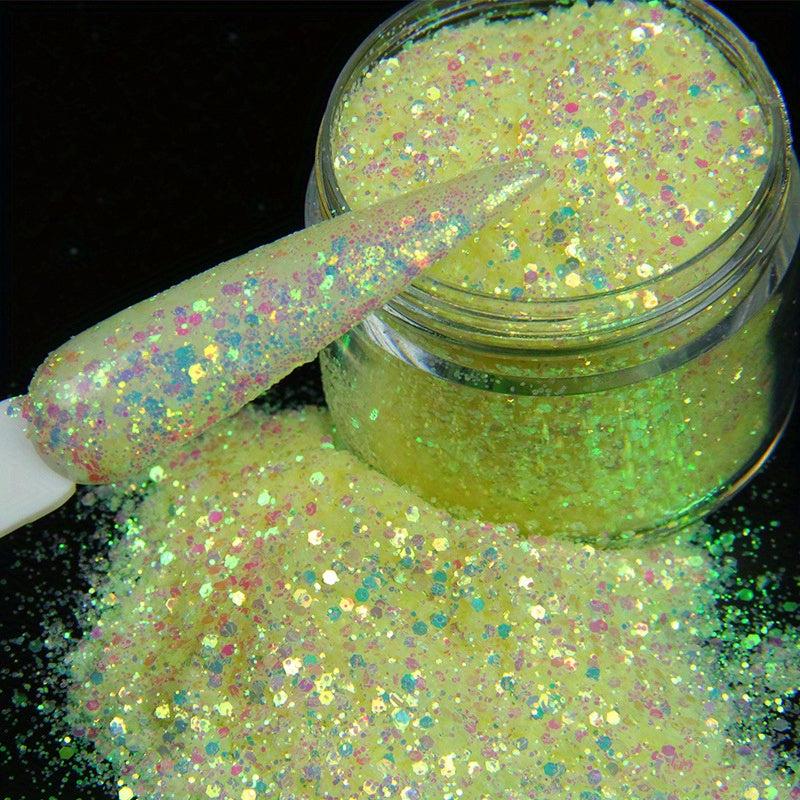 Shining Flash Glitter Hexagon Nail Powder - Nail Art Decoration