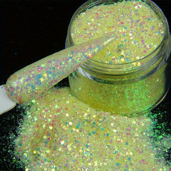 Shining Flash Glitter Hexagon Nail Powder - Nail Art Decoration