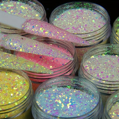 Shining Flash Glitter Hexagon Nail Powder - Nail Art Decoration