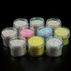 Shining Flash Glitter Hexagon Nail Powder - Nail Art Decoration