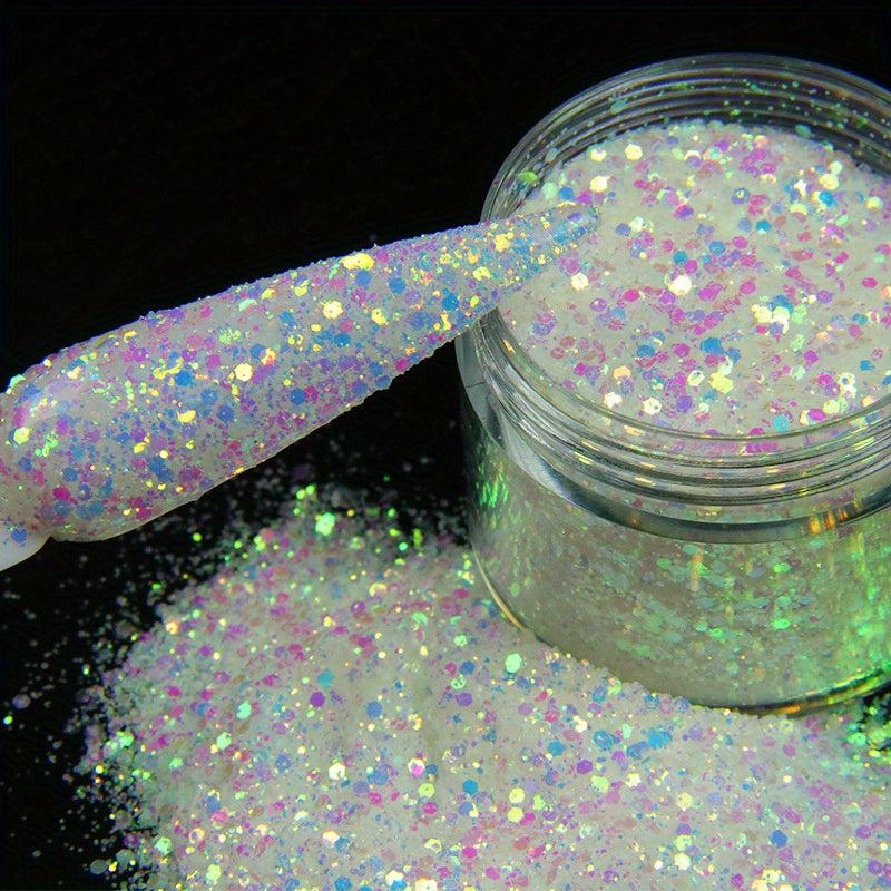 Shining Flash Glitter Hexagon Nail Powder - Nail Art Decoration