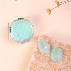 Luminous Nail Glitter Powder Dust Shining Sugar Effect Glitter Candy Coat