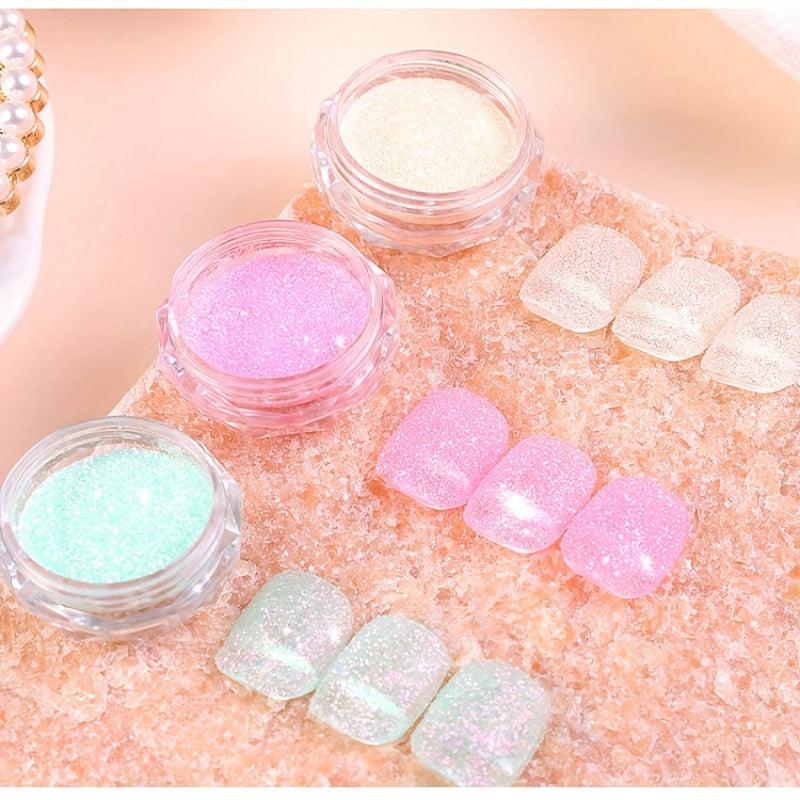 Luminous Nail Glitter Powder Dust Shining Sugar Effect Glitter Candy Coat